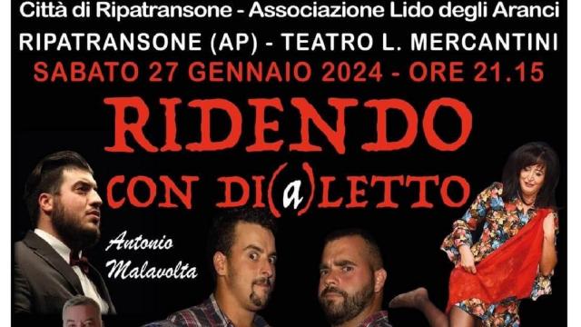 Ripatransone, al Teatro Mercantini scatta la seconda edizione della rassegna comico-dialettale 'Ridendo con di(a)letto'