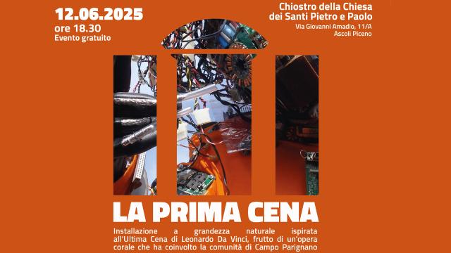 Ascoli Piceno: al chiostro della Chiesa dei Santi Pietro e Paolo 'La Prima Cena', progetto postumo di Luigi Pagliarini