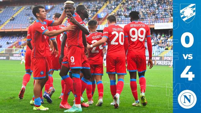Sampdoria-Napoli 0-4, highlights. Spalletti resta in testa a punteggio pieno