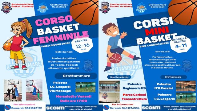 Infoservice Sambenedettese Basket, al via due corsi: minibasket e attività per ragazze 12-16 anni