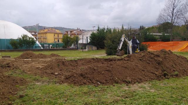 Castel di Lama, iniziati i lavori per la realizzazione di un nuovo campo da padel
