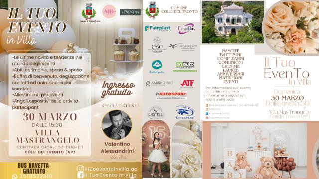 Colli del Tronto ospita ''Il tuo evento in villa''con le novità e tendenze nel settore wedding & event planning