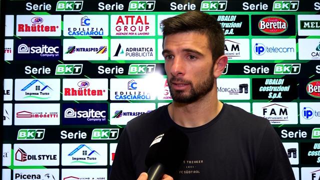 Ascoli-Sudtirol 1-2, la voce di Poluzzi: “Vittoria importantissima, abbiamo allungato con scontri diretti a favore”