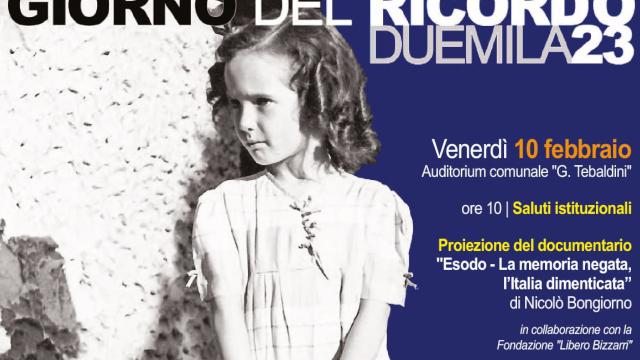 Giorno del Ricordo, a San Benedetto del Tronto in Auditorium 'Tebaldini' la proiezione del documentario 'Esodo'
