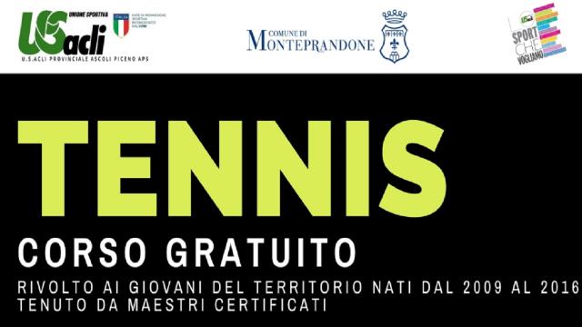 Monteprandone, seconda settimana del corso gratuito di tennis per i giovani del territorio