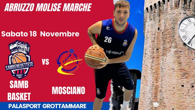 Basket, Infoservice Sambenedettese in campo contro Olimpia Mosciano. Ingresso gratuito e lotteria di beneficenza