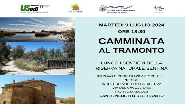 San Benedetto: Unione Sportiva Acli, torna la ''Camminata al tramonto alla Sentina''