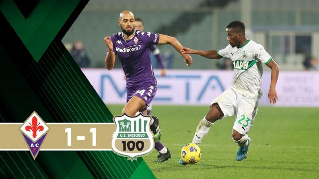 Fiorentina-Sassuolo 1-1, highlights