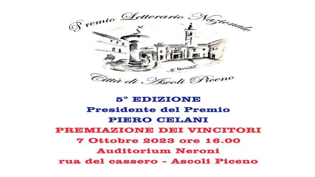 Ascoli: premio letterario, ''Dal Paese più bello del mondo al Premio più bello d’Italia''
