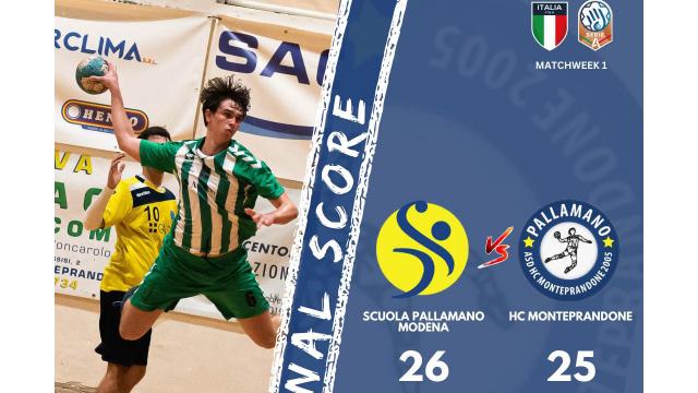 Pallamano Serie A Bronze: esordio stagionale amaro per Hc Monteprandone. Sconfitta di misura a Modena 