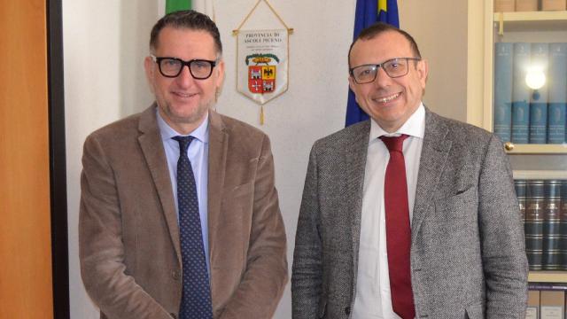 Il neo questore di Ascoli Piceno Aldo Fusco ricevuto in Provincia. Proficuo e cordiale incontro col presidente Loggi  