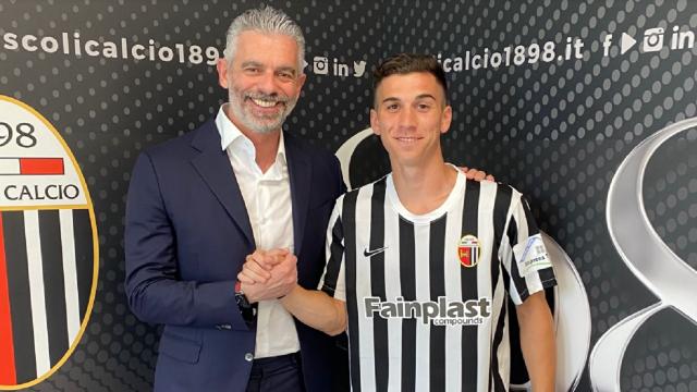 Ascoli Calcio, ufficiale l'arrivo dal Genoa del 22enne centrocampista Patrizio Masini