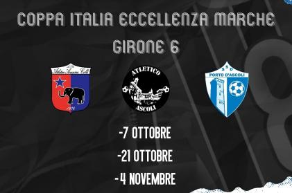 Coppa Italia Eccellenza Marche: Atletico Ascoli con Azzurra Colli e Porto d'Ascoli