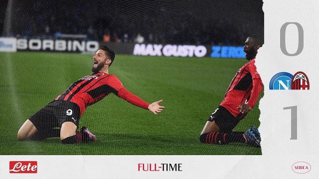 Napoli-Milan 0-1, highlights