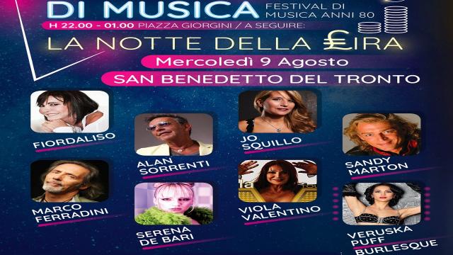 San Benedetto: si festeggiano gli anni 80, appuntamento con ''La notte della Lira''