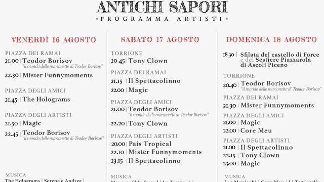 Al via 'Antichi Sapori'. A Force il festival degli artisti di strada e delle tradizioni gastronomiche