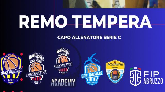 Infoservice Sambenedettese Basket, conduzione tecnica prima squadra affidata a coach Tempera