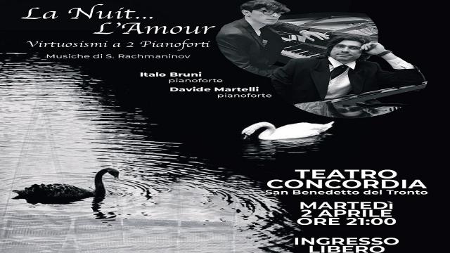 San Benedetto: Concordia, ''La nuit… L’amour'' due pianoforti dedicati a Rachmaninov