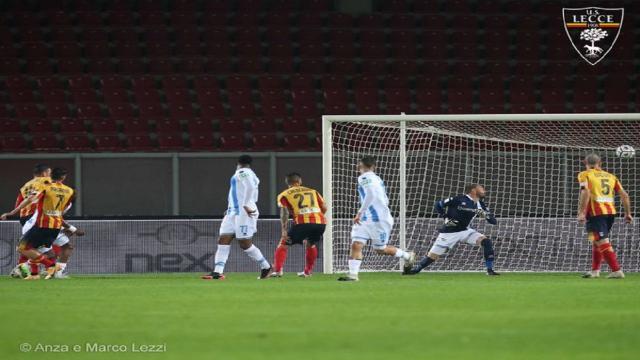 Lecce-Pescara 3-1, Stepinski e Coda affondano un Delfino sempre più in difficoltà