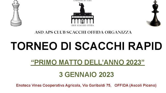 Offida, torneo di scacchi Rapid all'Enoteca Regionale Vinea Cooperativa Agricola 