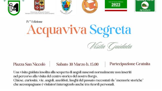 Quarta edizione 'Acquaviva Segreta': passeggiata itinerante nel centro storico