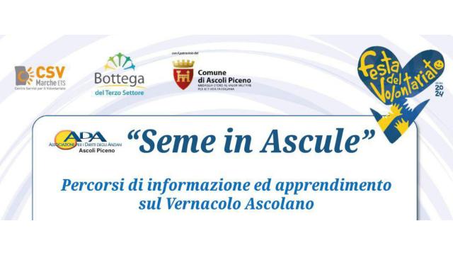 Ascoli Piceno, 'Festa del volontariato': presente l'Associazione per i Diritti degli Anziani