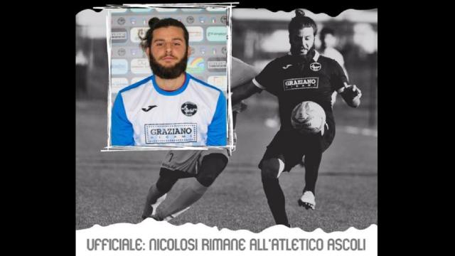 Atletico Ascoli: continuano le conferme, resta anche il 30enne difensore Nicolosi