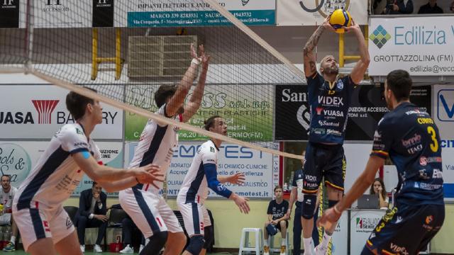 Pallavolo Serie A2, la Videx Yuasa Grottazzolina supera 3-1 l'Agnelli Tipiesse Bergamo