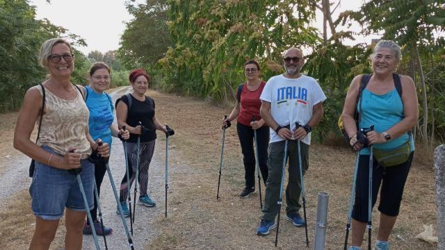 Unione Sportiva Acli, a Monsampolo del Tronto camminata di  Nordic Walking