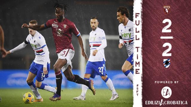 Torino-Sampdoria 2-2, highlights