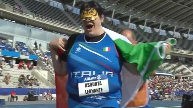 Atletica leggera: Mondiali paralimpici, Assunta Legnante è ancora una volta d'oro nel getto del peso