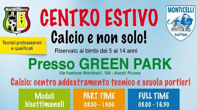 Monticelli Calcio e Ballmasters, parte il campo estivo presso il Green Park