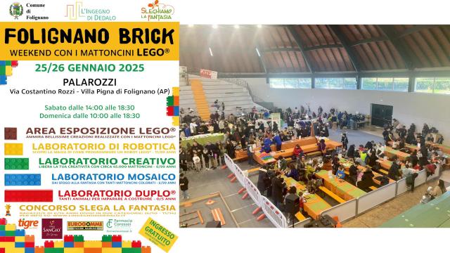 Torna ''Folignano Brick'': weekend con i mattoncini Lego dedicato agli appassionati di tutte le età