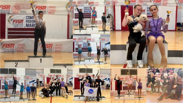 Pattinaggio artistico, pioggia di medaglie per la Diavoli Verde Rosa ai Campionati Regionali Federali