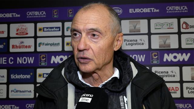 Ascoli-Pontedera 1-1, voce Menichini in zona mista: “Pari giusto. Mazzone maestro di calcio e di vita, è immortale”