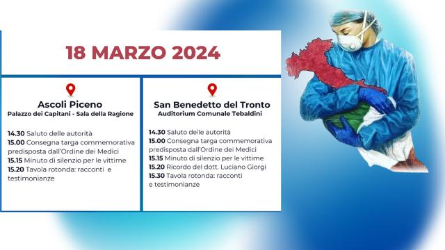 Giornata Nazionale Vittime Covid: AST, incontri aperti ad Ascoli e San Benedetto per preservare memoria persone decedute