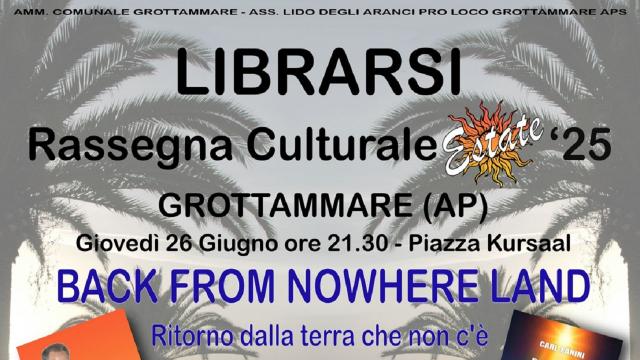 ''Back from Nowhere Land'', a Grottammare la presentazione del libro del cantante Carl Fanini