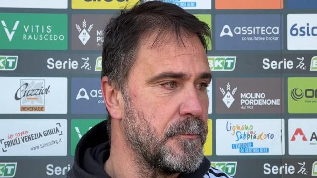Pordenone-Pisa 0-1, voci Tedino (“Gara falsata dal vento”) e D'Angelo (“Faremo di tutto per andare in A”) 