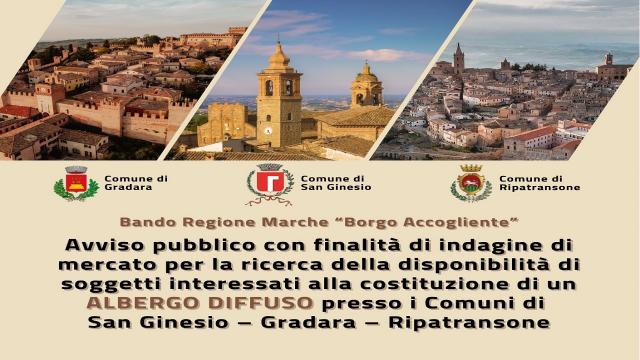 Costituzione di un Albergo Diffuso nei comuni di San Ginesio, Gradara e Ripatransone 