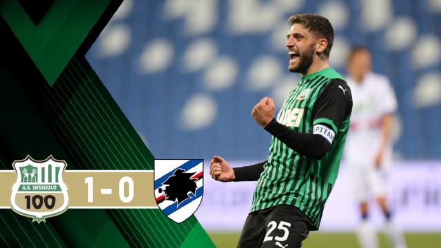 Sassuolo-Sampdoria 1-0, highlights
