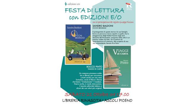 Ascoli Piceno, alla Libreria Rinascita 'Festa di lettura' con Edizioni e/o. Ospite speciale il regista Giuseppe Piccioni