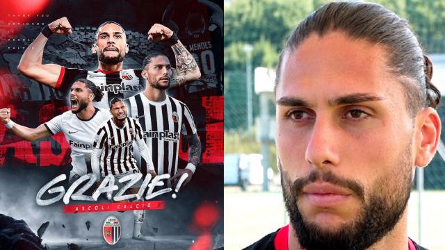 Ascoli Calcio, Mendes dopo il trasferimento al Modena: “Mi avete dato tutto, rimarrete sempre nel mio cuore”
