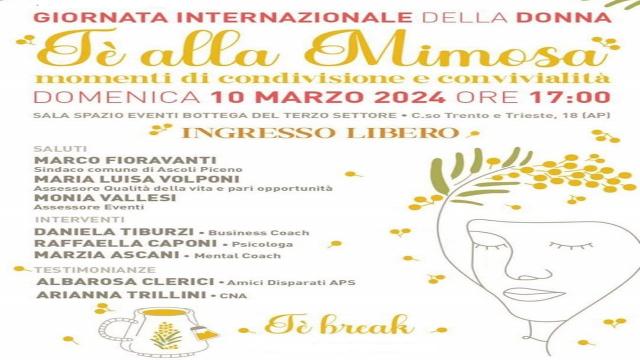 Tè alla Mimosa, condivisione e convivialità per la giornata internazionale della donna