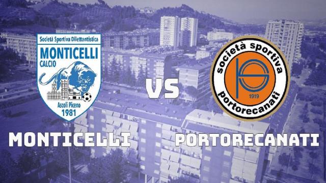 Promozione girone B: Monticelli-Portorecanati 2-1, successo in rimonta degli ascolani. Decisivo Gibellieri