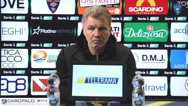 Lecce-Cremonese 2-1, le voci di Baroni (“Giochiamo sempre per vincere”) e Pecchia (“Ko che brucia”)