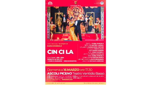 Ascoli Piceno, al teatro Ventidio Basso la Compagnia d'operette Elena D'Angelo porterà in scena ''Cin Ci La''