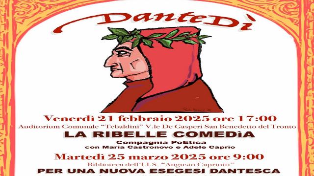 San Benedetto del Tronto: Istituto ''Capriotti'', doppio evento Dante e il Dantedì