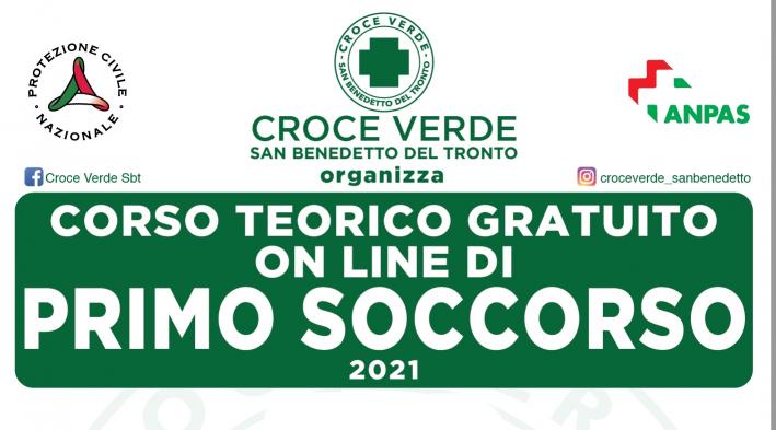 San Benedetto: Croce Verde, un corso di primo soccorso on Line