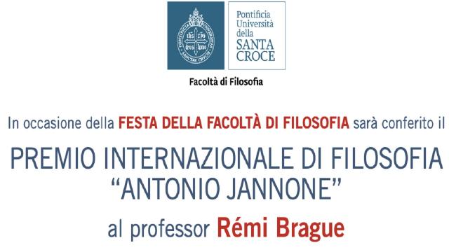 Rémi Brague riceve premio internazionale di filosofia ''A. Jannone''. Ciclo di conferenze su l’Identità dell’Europa