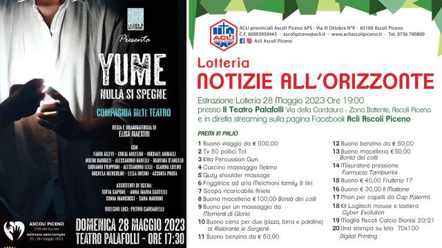 Al Palafolli di Ascoli campagna raccolta fondi. 'Notizie all’Orizzonte'&'Yume-Nulla si Spegne' insieme per solidarietà